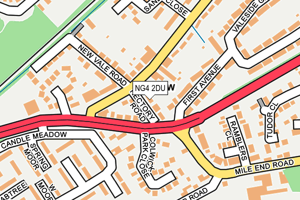 NG4 2DU map - OS OpenMap – Local (Ordnance Survey)
