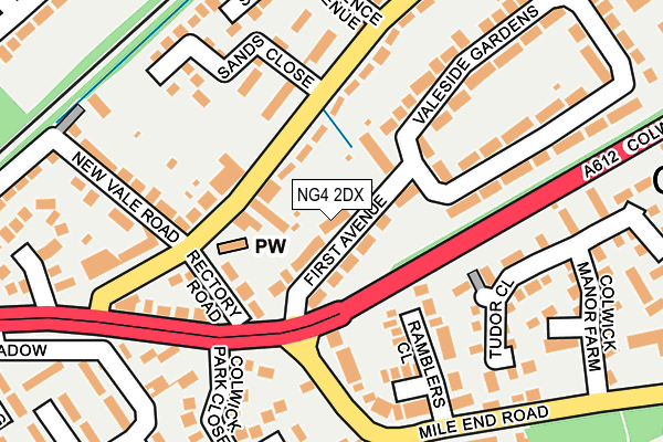 NG4 2DX map - OS OpenMap – Local (Ordnance Survey)