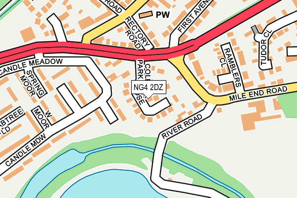 NG4 2DZ map - OS OpenMap – Local (Ordnance Survey)