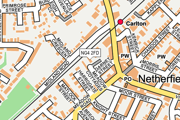 NG4 2FD map - OS OpenMap – Local (Ordnance Survey)