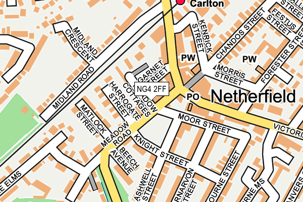 NG4 2FF map - OS OpenMap – Local (Ordnance Survey)