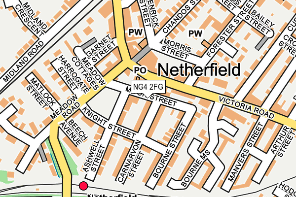 NG4 2FG map - OS OpenMap – Local (Ordnance Survey)