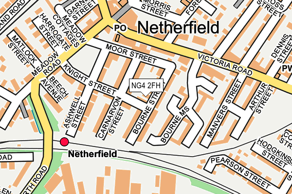 NG4 2FH map - OS OpenMap – Local (Ordnance Survey)