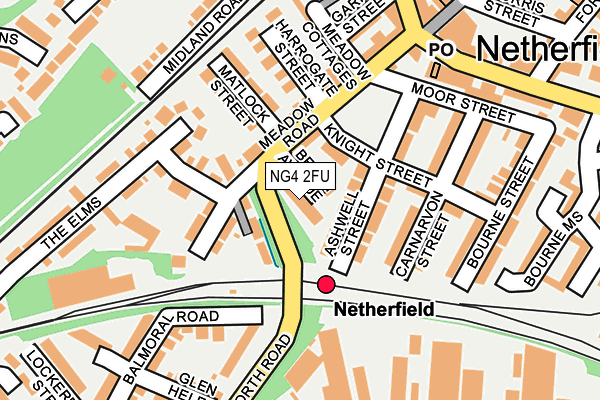 NG4 2FU map - OS OpenMap – Local (Ordnance Survey)