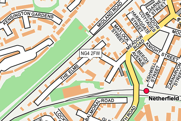 NG4 2FW map - OS OpenMap – Local (Ordnance Survey)