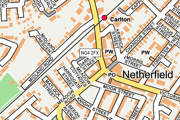 NG4 2FX map - OS OpenMap – Local (Ordnance Survey)