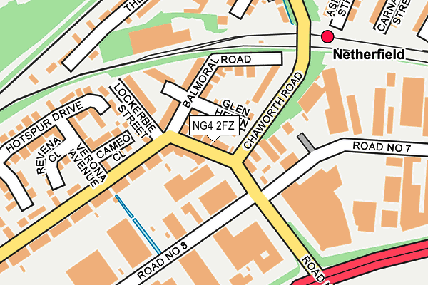 NG4 2FZ map - OS OpenMap – Local (Ordnance Survey)