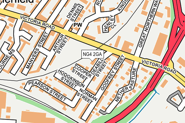 NG4 2GA map - OS OpenMap – Local (Ordnance Survey)