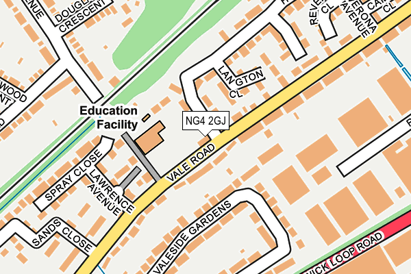 NG4 2GJ map - OS OpenMap – Local (Ordnance Survey)