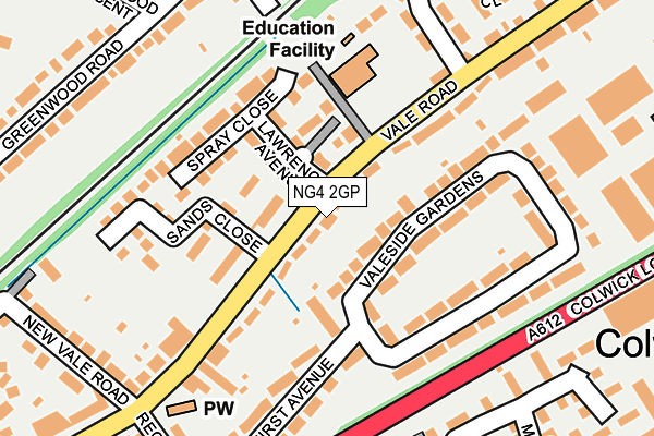 NG4 2GP map - OS OpenMap – Local (Ordnance Survey)