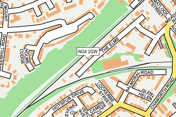 NG4 2GW map - OS OpenMap – Local (Ordnance Survey)