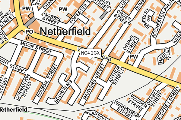 NG4 2GX map - OS OpenMap – Local (Ordnance Survey)