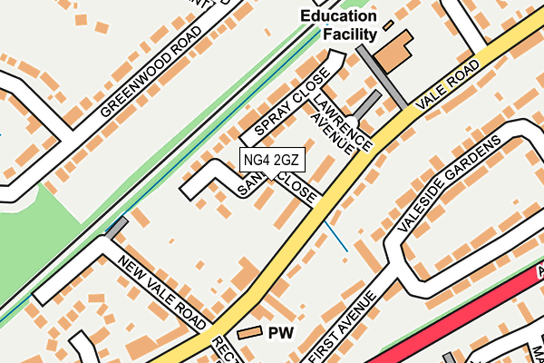 NG4 2GZ map - OS OpenMap – Local (Ordnance Survey)