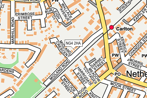 NG4 2HA map - OS OpenMap – Local (Ordnance Survey)