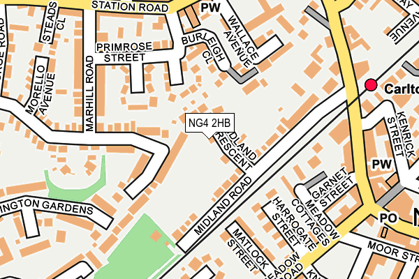 NG4 2HB map - OS OpenMap – Local (Ordnance Survey)