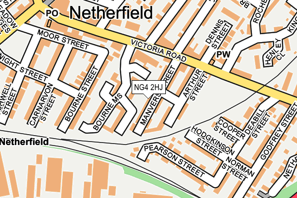 NG4 2HJ map - OS OpenMap – Local (Ordnance Survey)