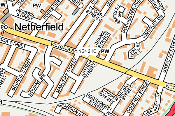 NG4 2HQ map - OS OpenMap – Local (Ordnance Survey)