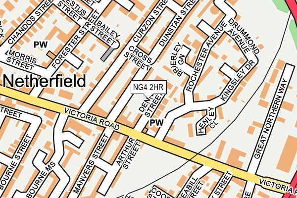 NG4 2HR map - OS OpenMap – Local (Ordnance Survey)