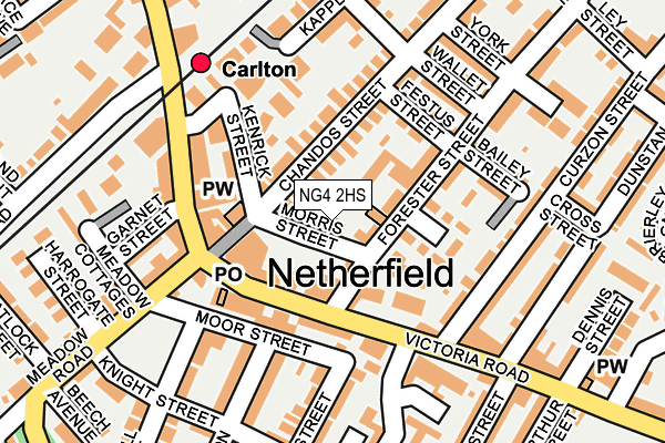 NG4 2HS map - OS OpenMap – Local (Ordnance Survey)