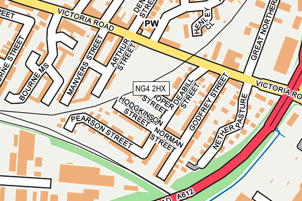 NG4 2HX map - OS OpenMap – Local (Ordnance Survey)