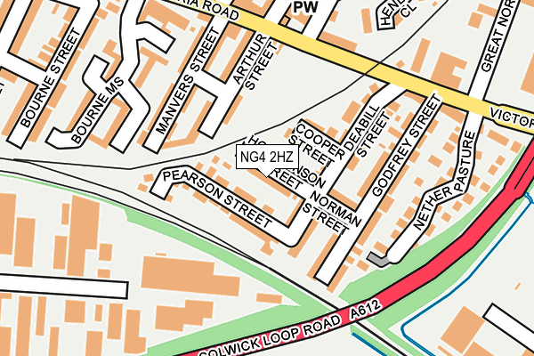 NG4 2HZ map - OS OpenMap – Local (Ordnance Survey)