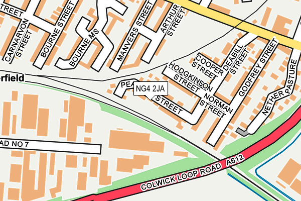 NG4 2JA map - OS OpenMap – Local (Ordnance Survey)