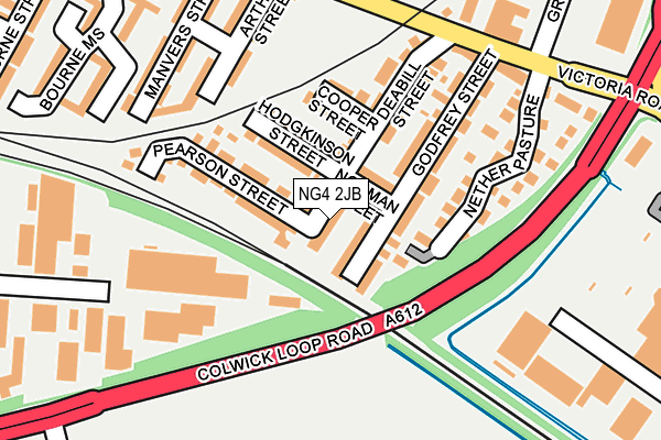 NG4 2JB map - OS OpenMap – Local (Ordnance Survey)