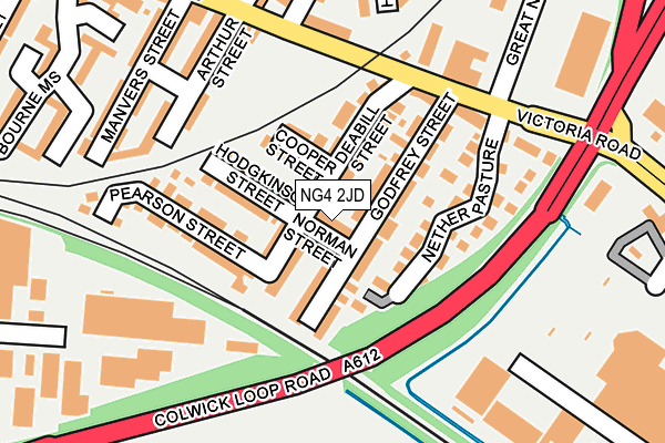 NG4 2JD map - OS OpenMap – Local (Ordnance Survey)