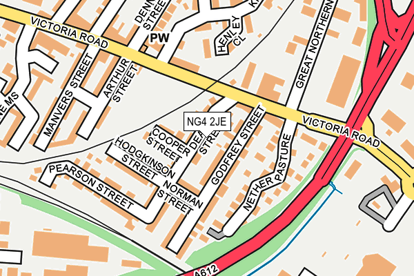 NG4 2JE map - OS OpenMap – Local (Ordnance Survey)