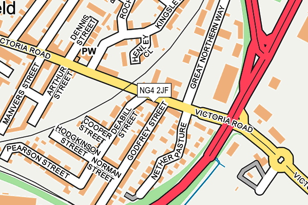 NG4 2JF map - OS OpenMap – Local (Ordnance Survey)