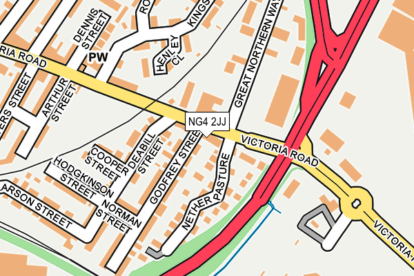 NG4 2JJ map - OS OpenMap – Local (Ordnance Survey)