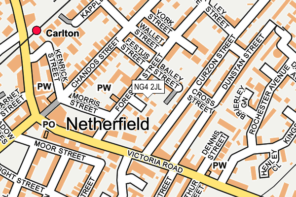 NG4 2JL map - OS OpenMap – Local (Ordnance Survey)