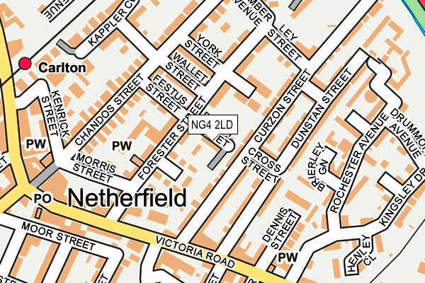 NG4 2LD map - OS OpenMap – Local (Ordnance Survey)