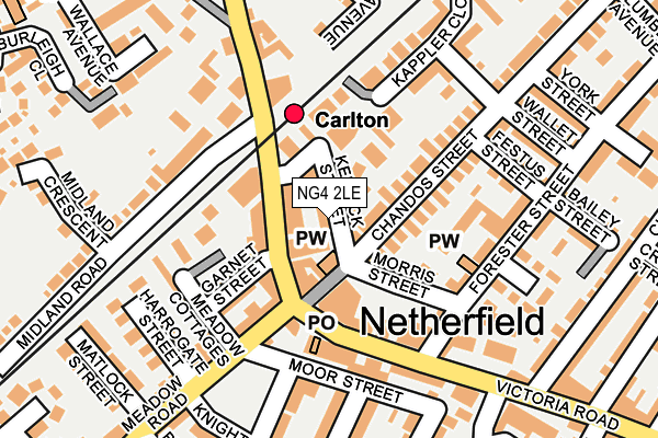 NG4 2LE map - OS OpenMap – Local (Ordnance Survey)