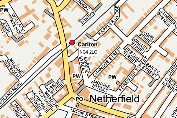 NG4 2LG map - OS OpenMap – Local (Ordnance Survey)