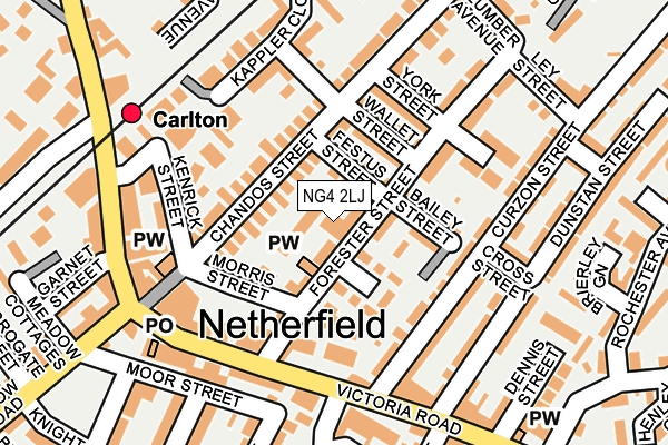 NG4 2LJ map - OS OpenMap – Local (Ordnance Survey)