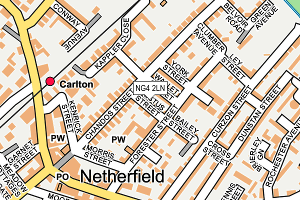 NG4 2LN map - OS OpenMap – Local (Ordnance Survey)