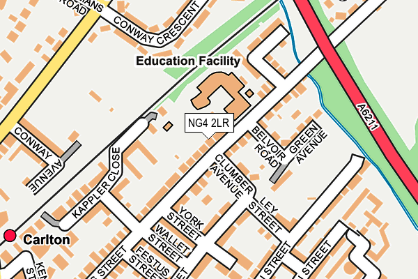 NG4 2LR map - OS OpenMap – Local (Ordnance Survey)