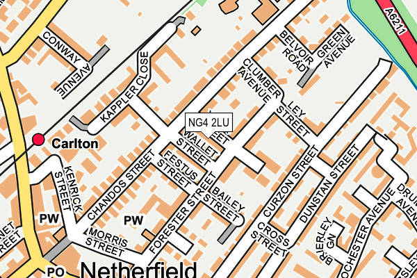 NG4 2LU map - OS OpenMap – Local (Ordnance Survey)