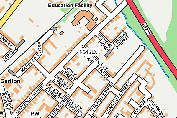 NG4 2LX map - OS OpenMap – Local (Ordnance Survey)