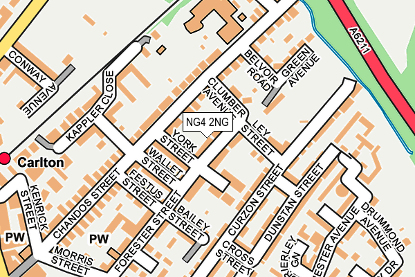 NG4 2NG map - OS OpenMap – Local (Ordnance Survey)