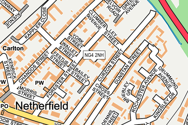 NG4 2NH map - OS OpenMap – Local (Ordnance Survey)