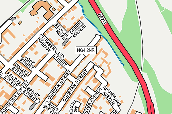 NG4 2NR map - OS OpenMap – Local (Ordnance Survey)