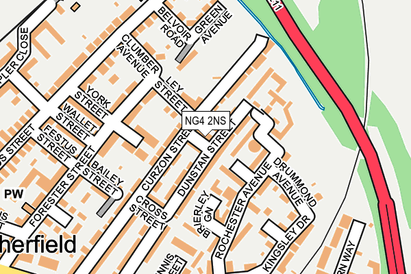 NG4 2NS map - OS OpenMap – Local (Ordnance Survey)