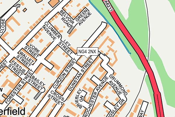 NG4 2NX map - OS OpenMap – Local (Ordnance Survey)