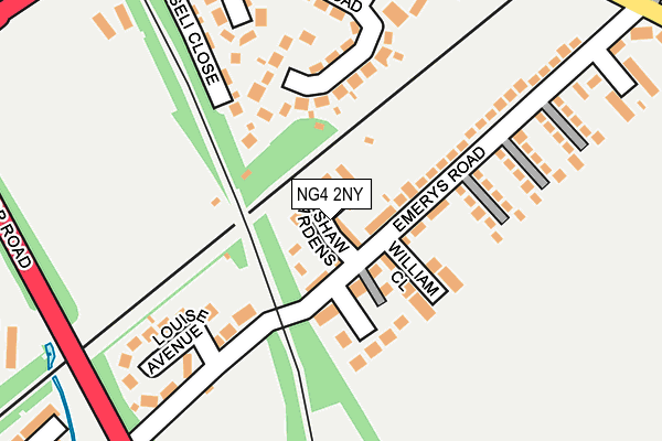 NG4 2NY map - OS OpenMap – Local (Ordnance Survey)