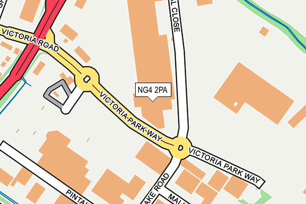 NG4 2PA map - OS OpenMap – Local (Ordnance Survey)