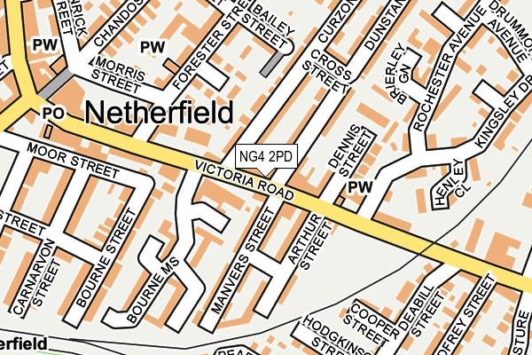 NG4 2PD map - OS OpenMap – Local (Ordnance Survey)