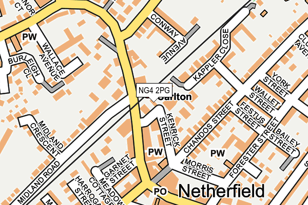 NG4 2PG map - OS OpenMap – Local (Ordnance Survey)