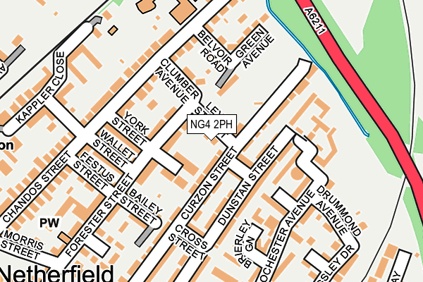 NG4 2PH map - OS OpenMap – Local (Ordnance Survey)